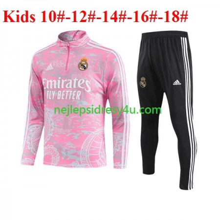 Tréninkový Mikina Soupravy Real Madrid Dragon Dětské Růžový 2023/24